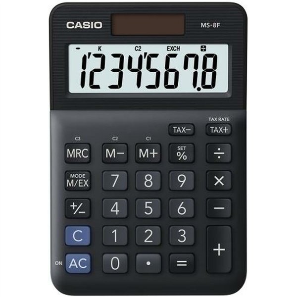 Calculator Casio MS-8F Black Plastic