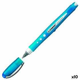 Liquid ink pen Stabilo Roller Worker Blue 0,5 mm (10 Units)