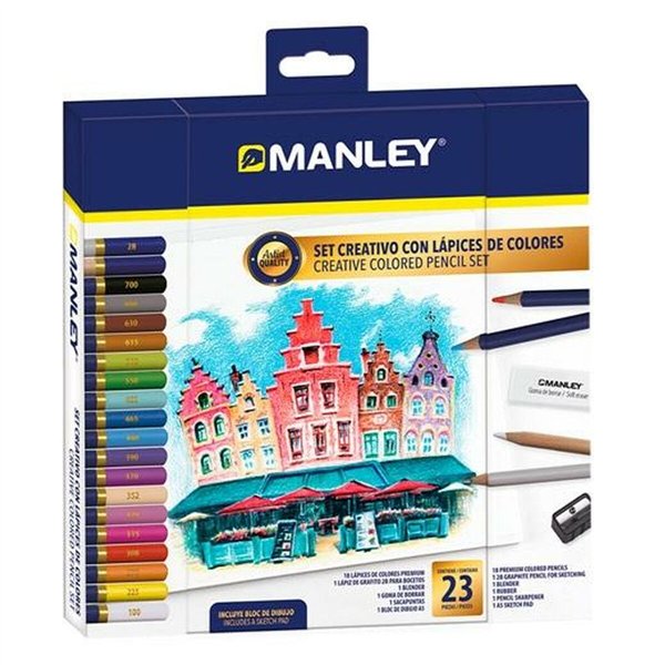Drawing Set Manley 23 Pieces Multicolour