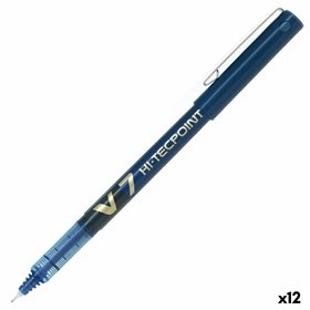 Liquid ink pen Pilot V-7 Hi-Tecpoint Blue 0,5 mm (12 Units)