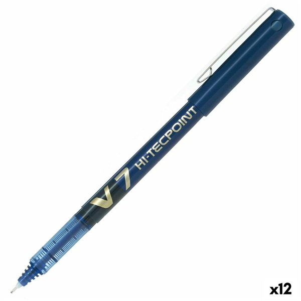 Liquid ink pen Pilot V-7 Hi-Tecpoint Blue 0,5 mm (12 Units)