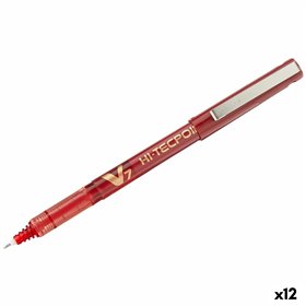 Liquid ink pen Pilot V7 Hi-Tecpoint Red 0,5 mm (12 Units)