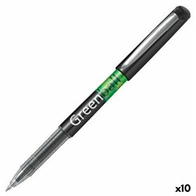 Liquid ink pen Pilot Green-Ball Black 0,35 mm (10 Units)