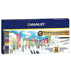 Drawing Set Manley 40 Pieces Multicolour