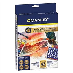 Coloured crayons Manley 42 Pieces Multicolour