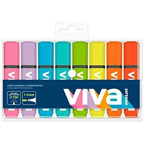 Fluorescent Marker Set Molin VIVA Multicolour 8 Pieces
