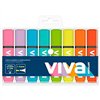 Fluorescent Marker Set Molin VIVA Multicolour 8 Pieces