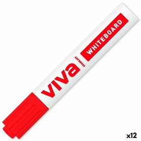 Whiteboard marker Molin Viva Red (12 Units)