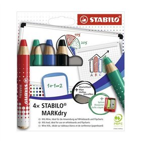 Set of Markers Stabilo Markdry 4 Pieces Multicolour