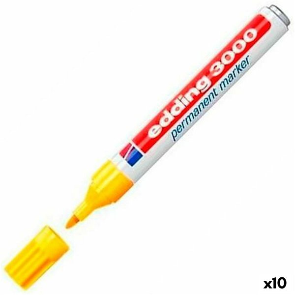 Permanent marker Edding 3000 Yellow (10 Units)