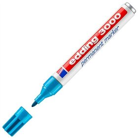 Permanent marker Edding 3000 Light Blue (10 Units)