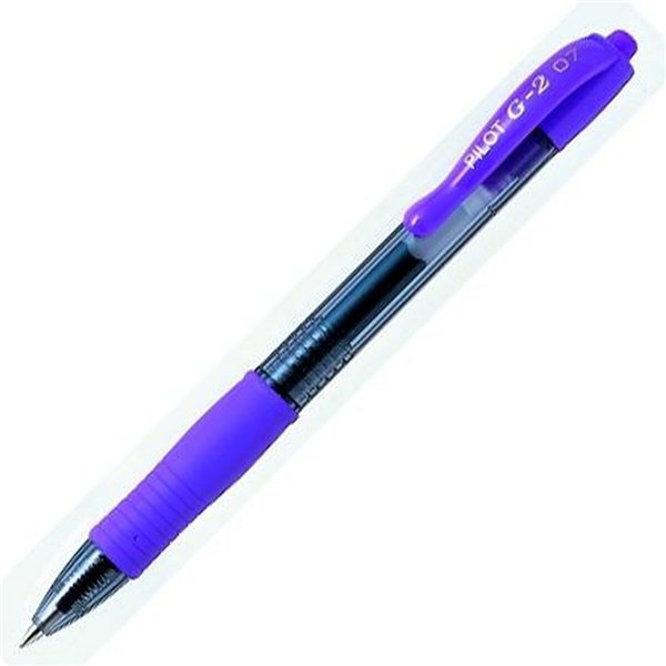 Gel pen Pilot G-2 Violet 0,7 mm (12 Units)