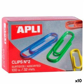 Clips Apli Nº 2 Multicolour Cable 32 mm (10 Units)