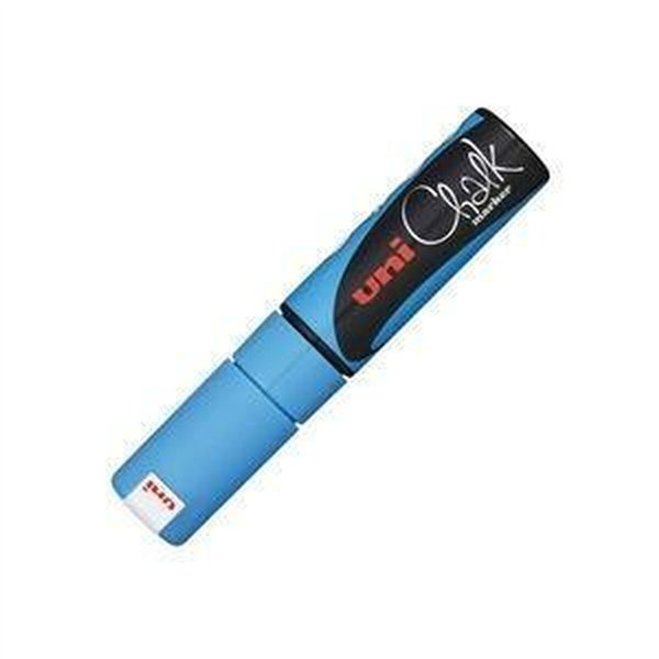 Liquid chalk marker Uni-Ball PWE-8K Blue Light Blue (6 Pieces) (6 Units)