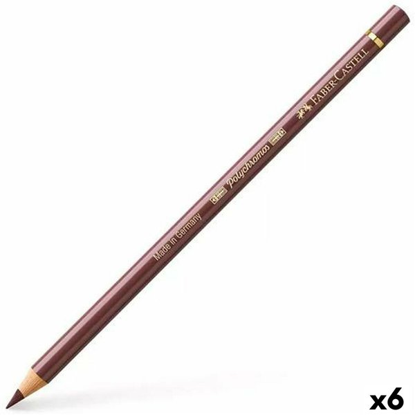Colouring pencils Faber-Castell Polychromos 176 Van-Dyck Brown (6 Units)