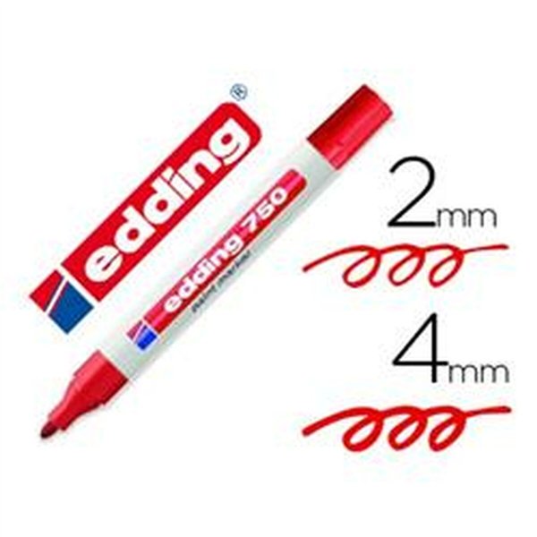 Permanent marker Edding Red 2-4 mm (10 Units)