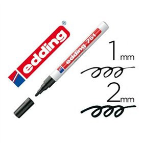 Permanent marker Edding Black (10 Units)