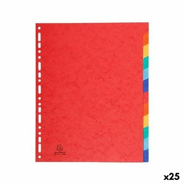 Seperators Exacompta Multicolour A4+ 12 Sheets (25 Units)