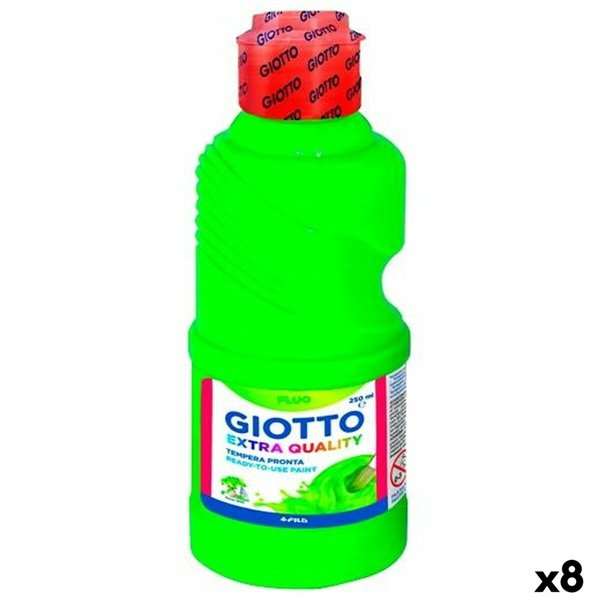Tempera Giotto Fluo Green 250 ml (8 Units)