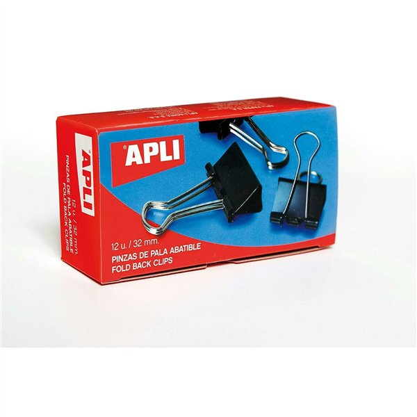 Clamps Apli Black Silver 41 mm (12 Units)