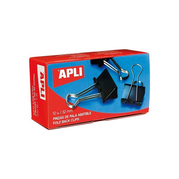 Clamps Apli Black Silver 41 mm (12 Units)