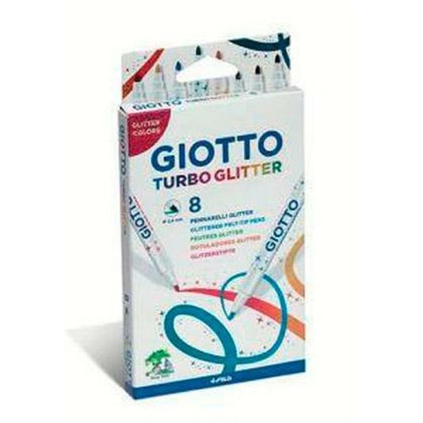 Set of Felt Tip Pens Giotto Turbo Glitter Multicolour (10 Units)