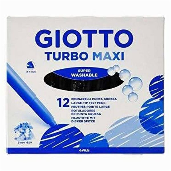 Set of Felt Tip Pens Giotto Turbo Maxi Yellow (5 Units)