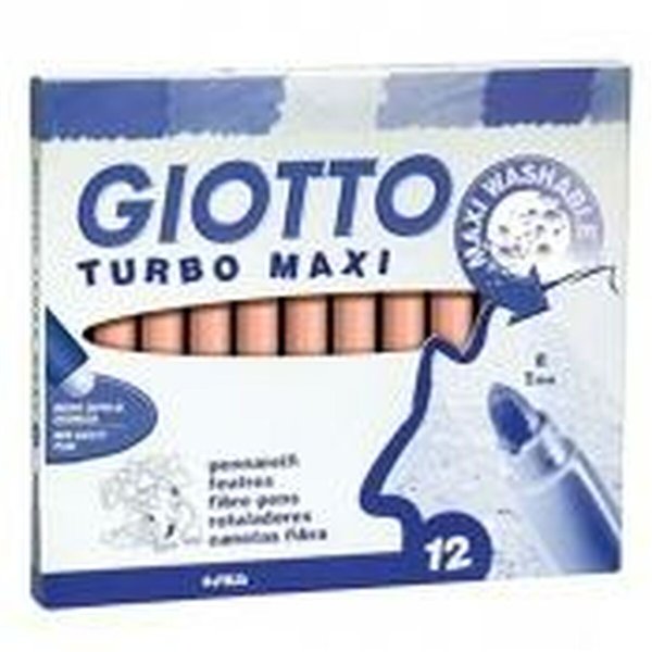 Set of Felt Tip Pens Giotto Turbo Maxi Red (5 Units)
