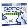 Set of Felt Tip Pens Giotto Turbo Maxi Light Green (5 Units)