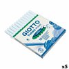 Set of Felt Tip Pens Giotto Turbo Maxi Green (5 Units)