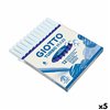 Set of Felt Tip Pens Giotto Turbo Maxi Blue (5 Units)