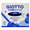Set of Felt Tip Pens Giotto Turbo Maxi Black (5 Units)