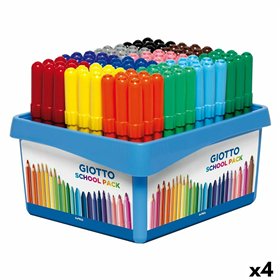 Set of Felt Tip Pens Giotto Turbo Maxi School Multicolour (4 Units)