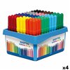 Set of Felt Tip Pens Giotto Turbo Maxi School Multicolour (4 Units)