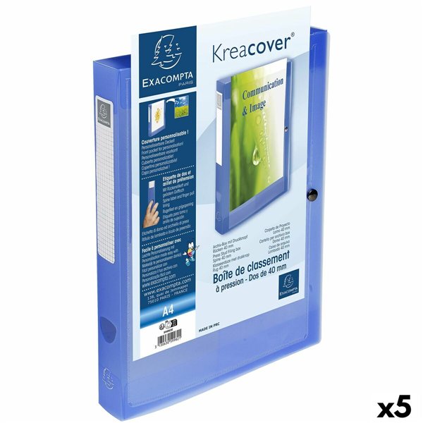Folder Exacompta Blue A4 (5 Units)