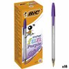 Set of Biros Bic Cristal Fun Purple 1,6 mm (18 Units)