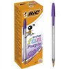 Set of Biros Bic Cristal Fun Purple 1,6 mm (18 Units)