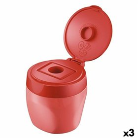 Pencil Sharpener Stabilo Red (3 Units)