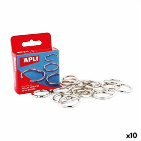 Rings Apli Silver Ø 38 mm Binding (10 Units)