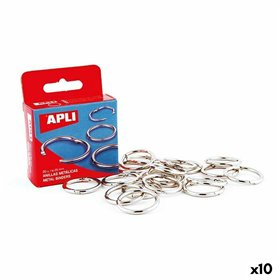 Rings Apli Silver Ø 32 mm Binding (10 Units)