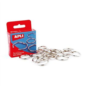 Rings Apli Silver Ø 32 mm Binding (10 Units)