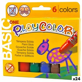 Solid tempera Playcolor Basic One Multicolour (24 Units)