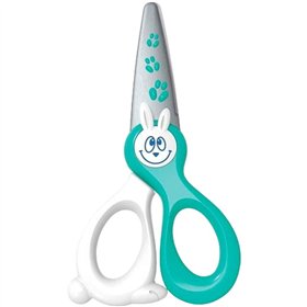 Scissors Maped Kidikut Blue White 12 cm (20 Units)