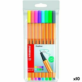 Set of Felt Tip Pens Stabilo Point 88 Multicolour (10 Units)