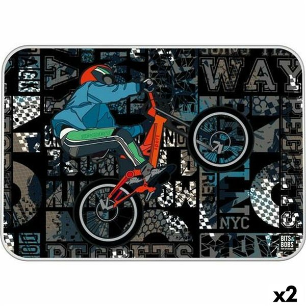 Mouse Mat Bits&Bobs Cross Multicolour PVC 47 x 33 cm Tablecloth (2 Units)