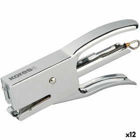 Stapler Kores Silver 7,5 X 14,5 X 2 cm Pliers (12 Units)