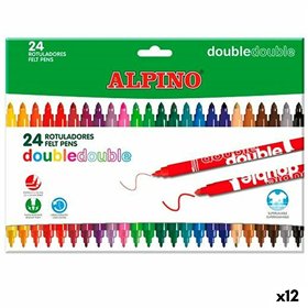 Set of Felt Tip Pens Alpino Double Multicolour 20 Pieces (12 Units)