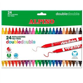Set of Felt Tip Pens Alpino Double Multicolour 20 Pieces (12 Units)