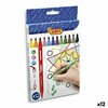 Set of Felt Tip Pens Jovi Multicolour 12 Pieces (12 Units)