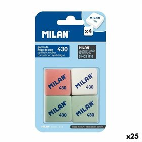 Eraser Set Milan 4 Pieces (25 Units)
